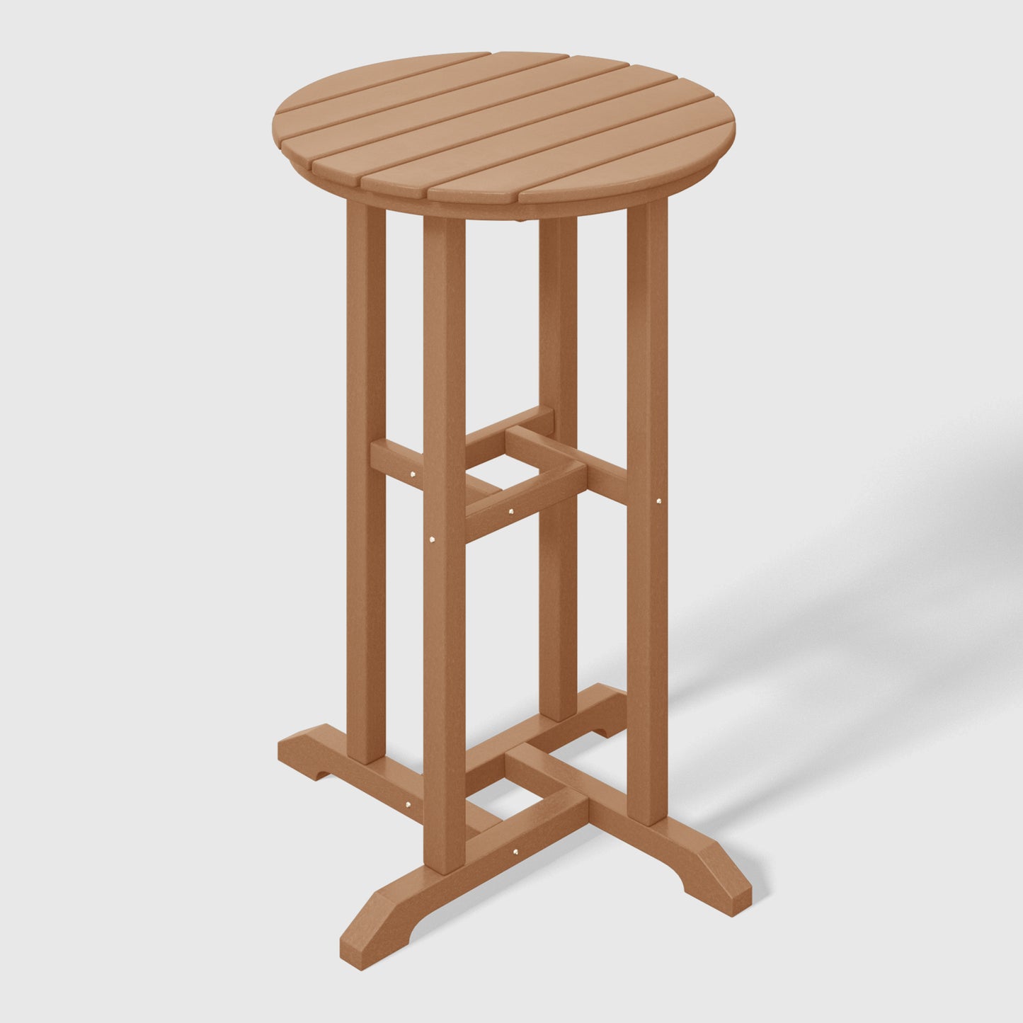 Stockholm All-Weather Outdoor Round Counter Bistro Table (37" Height) Teak Seahawk Designs Patio Bar Tables