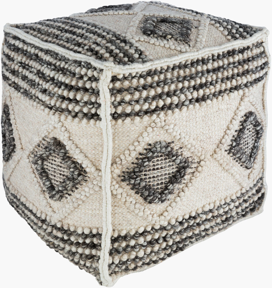 Hygge Pouf — Black/White