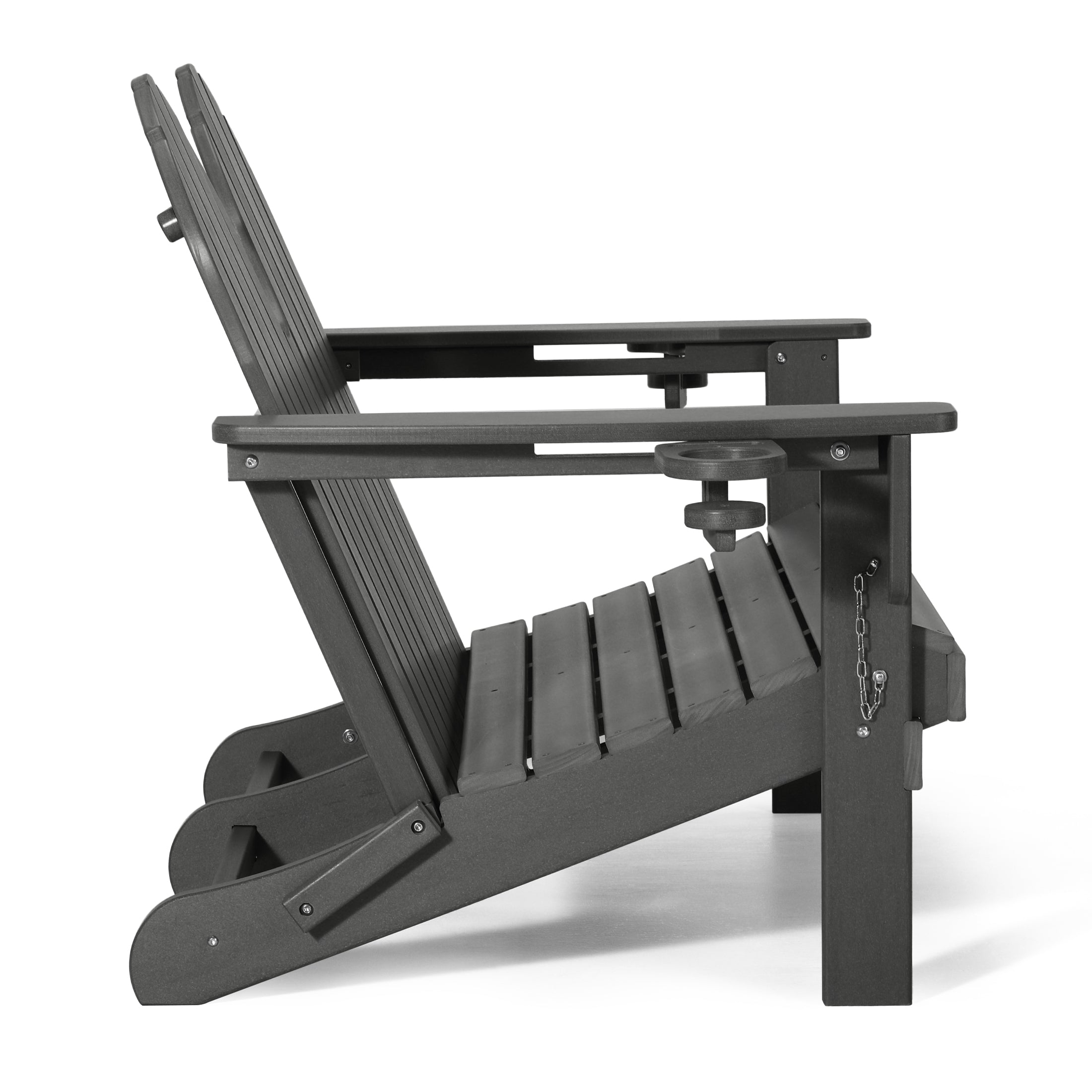 Magnolia Adirondack 49" Folding Bench Gray Seahawk Designs Patio Benches