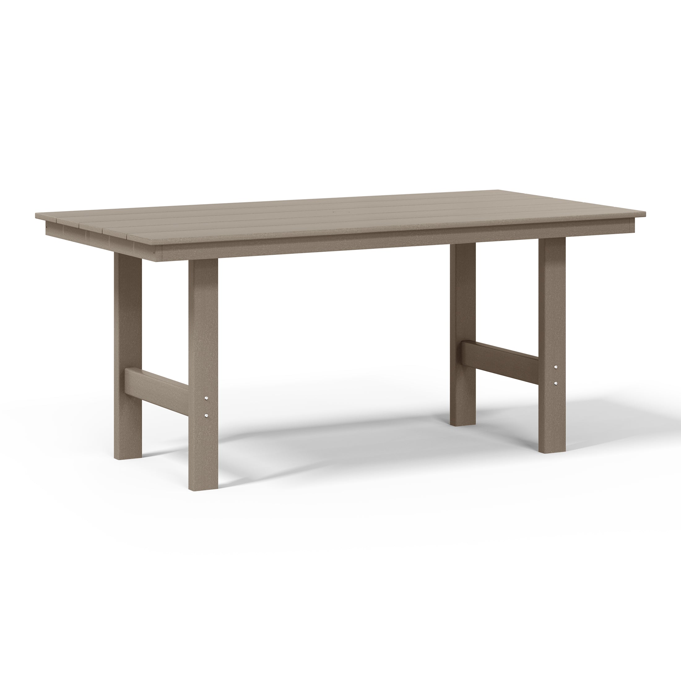 Tuscany 66" x 34" Rectangular Dining Table Weathered Wood Seahawk Designs Patio Dining Tables