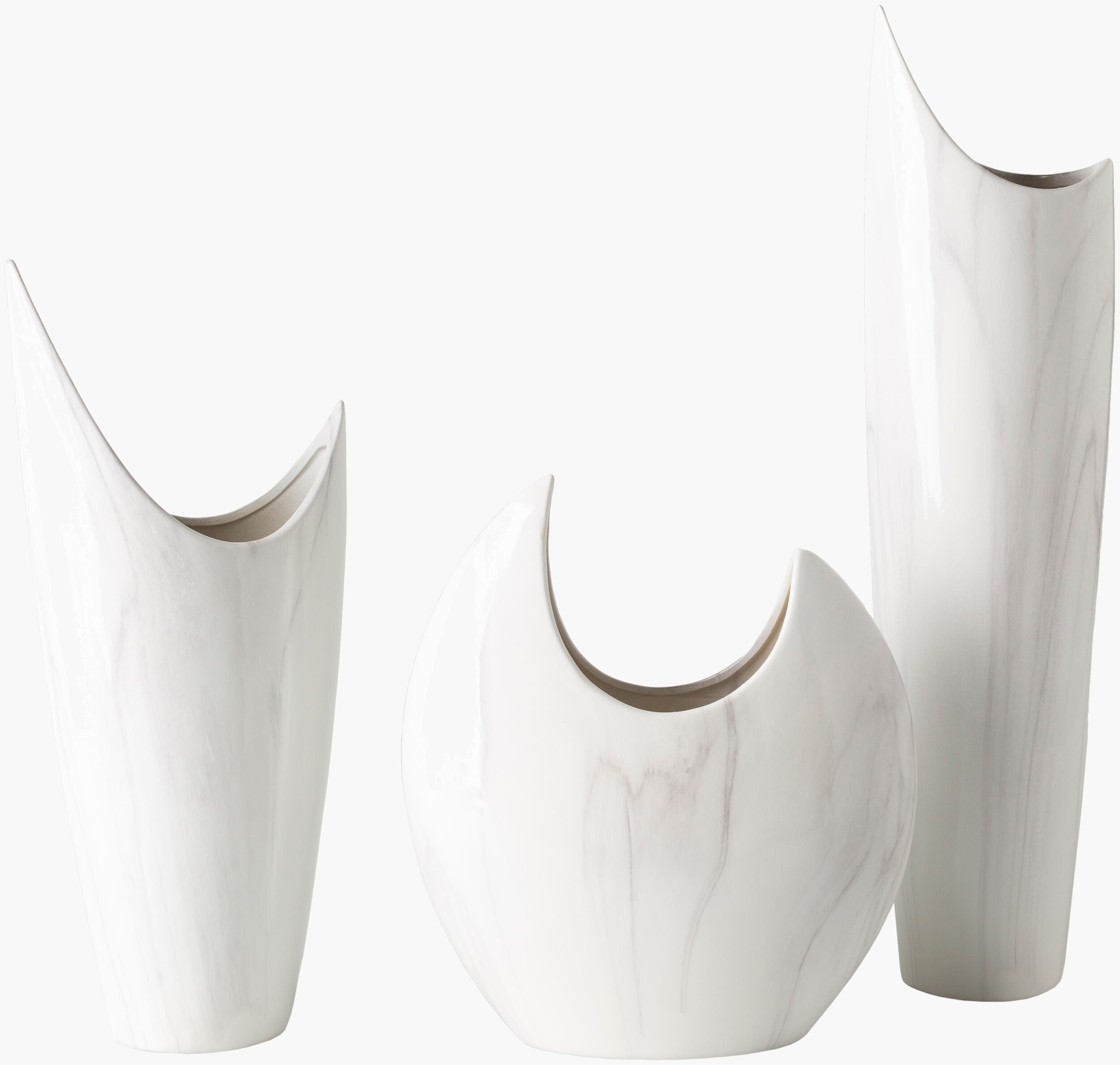 Hamilton Vase — Charcoal/White