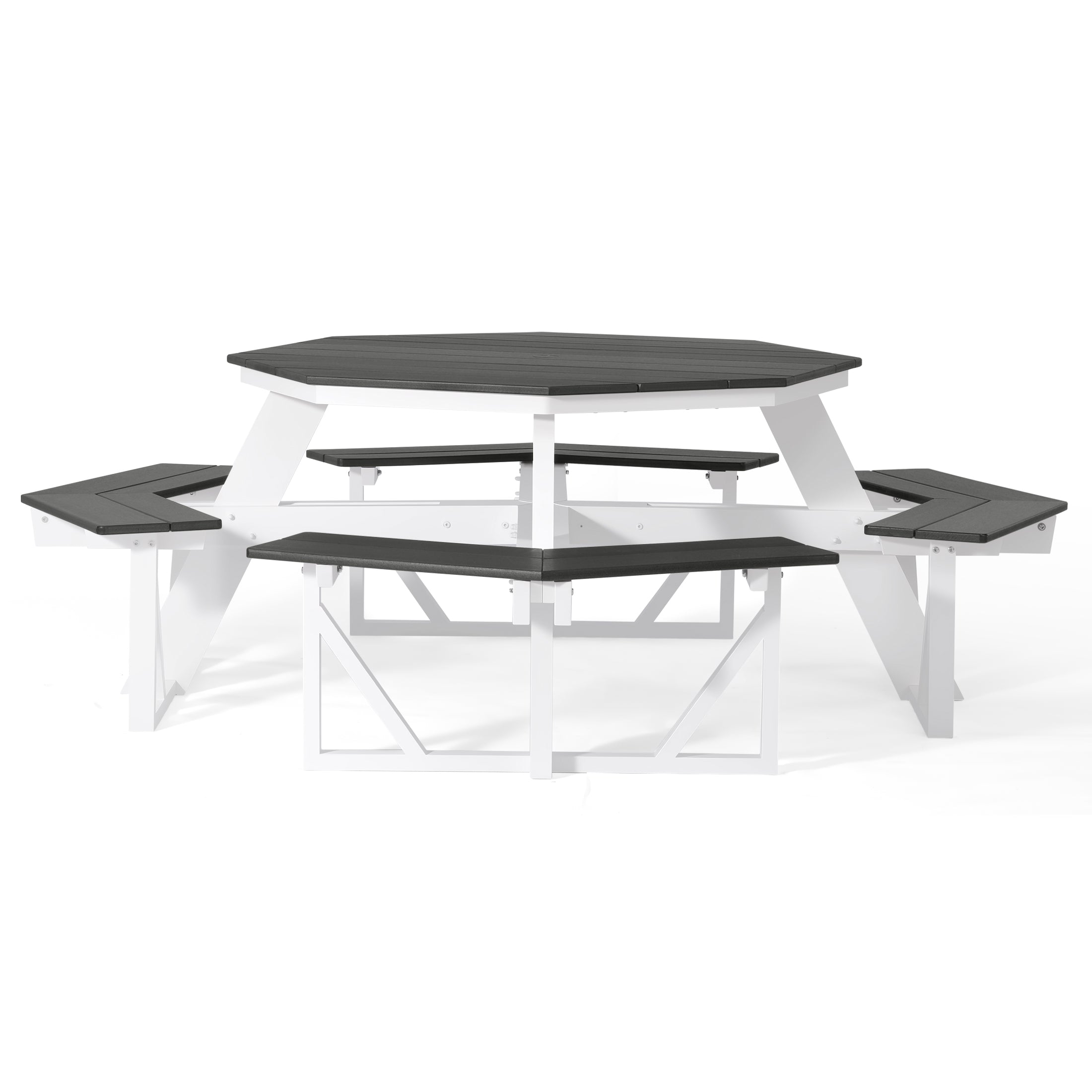 Vista 48" Octagon Picnic Table Gray Seahawk Designs Picnic Tables