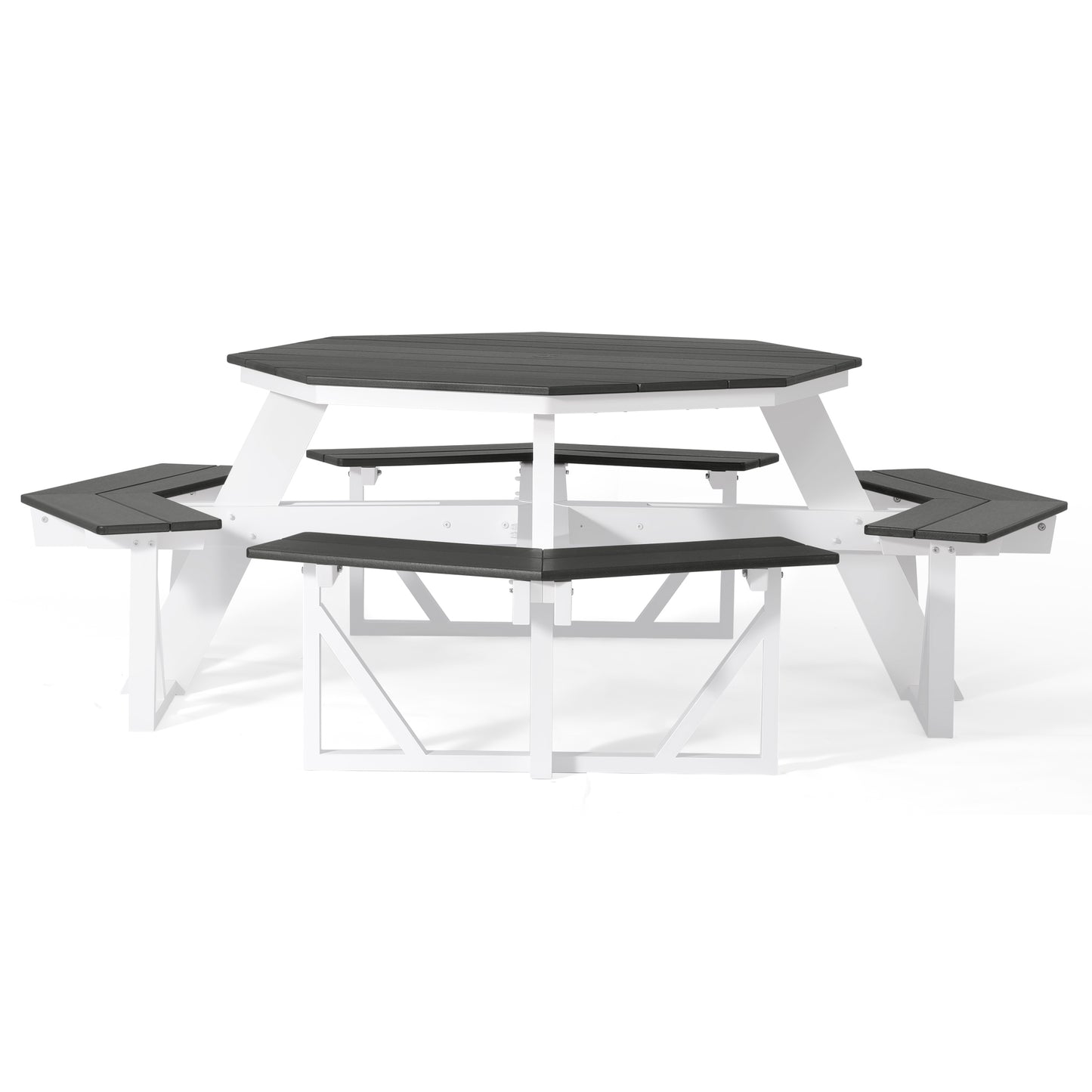 Vista 48" Octagon Picnic Table Gray Seahawk Designs Picnic Tables
