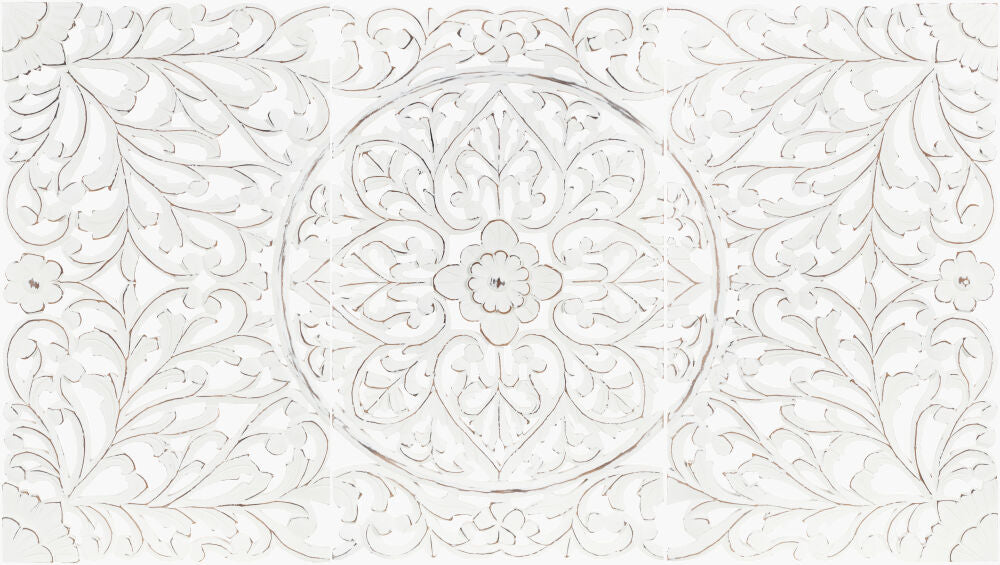 Hampi Dimensional Wall Accent — White
