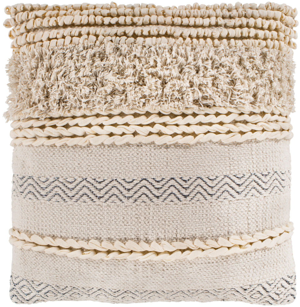 Helena Accent Pillow — Charcoal/Cream