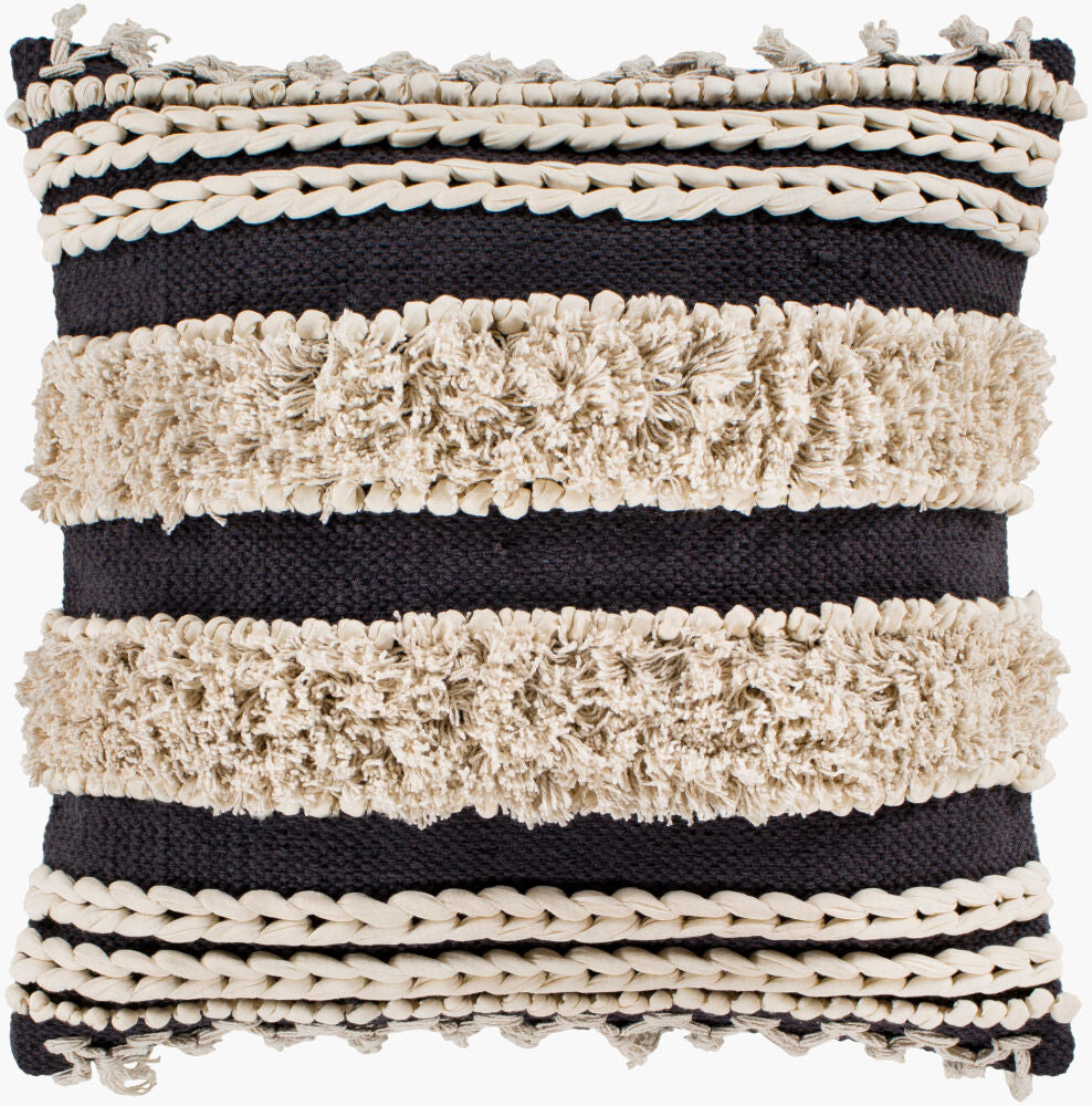 Helena Accent Pillow — Beige/Black
