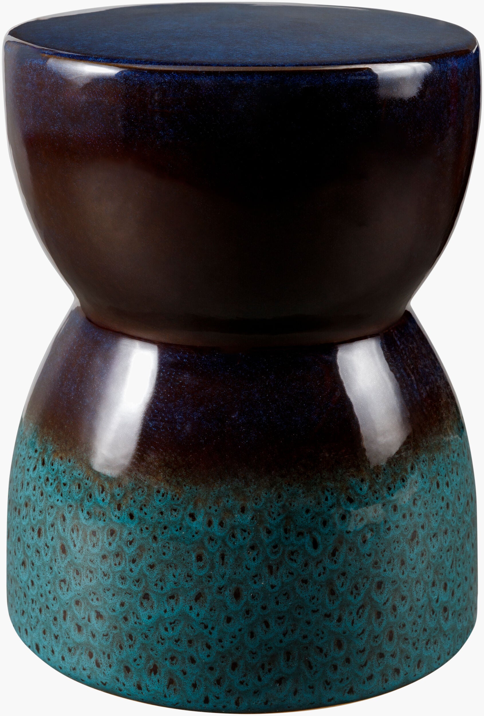 Hourglass Garden Stool — Dark Brown