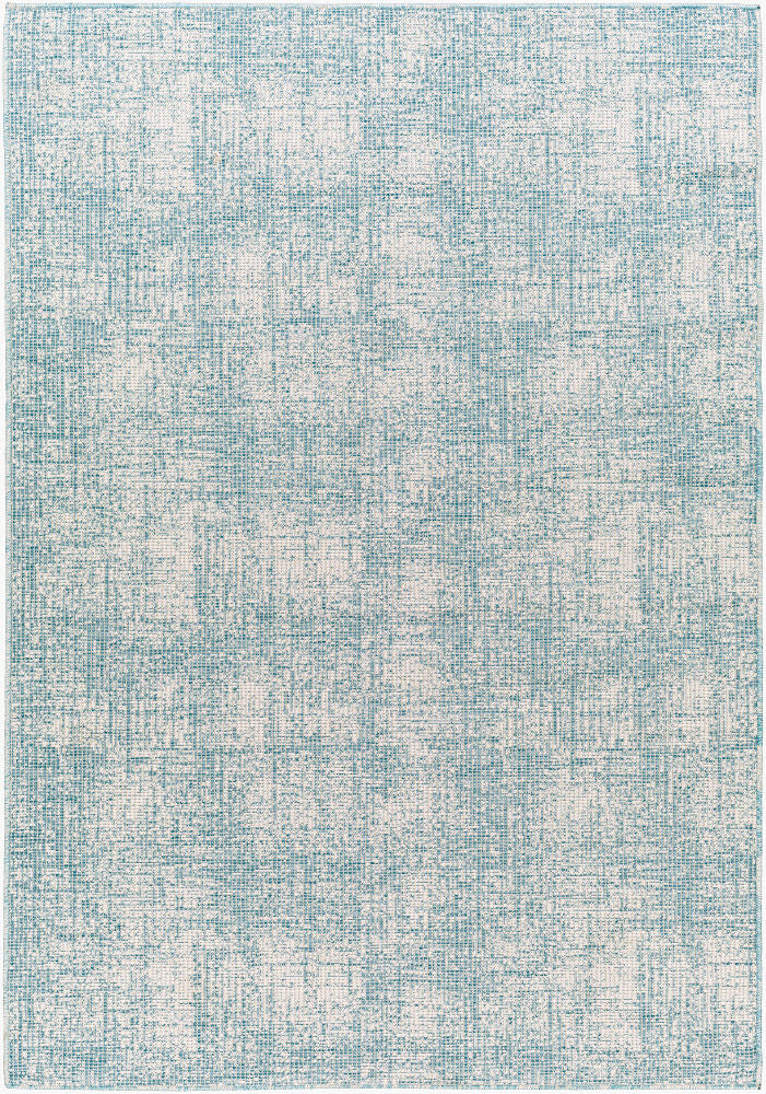 Hampton Machine Woven Rug — Ivory/Seafoam