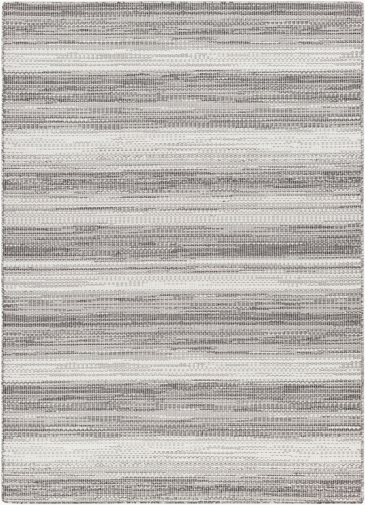 Hampton Machine Woven Rug — Black/Ivory