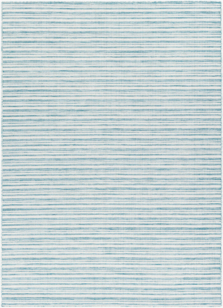 Hampton Machine Woven Rug — Ivory/Seafoam