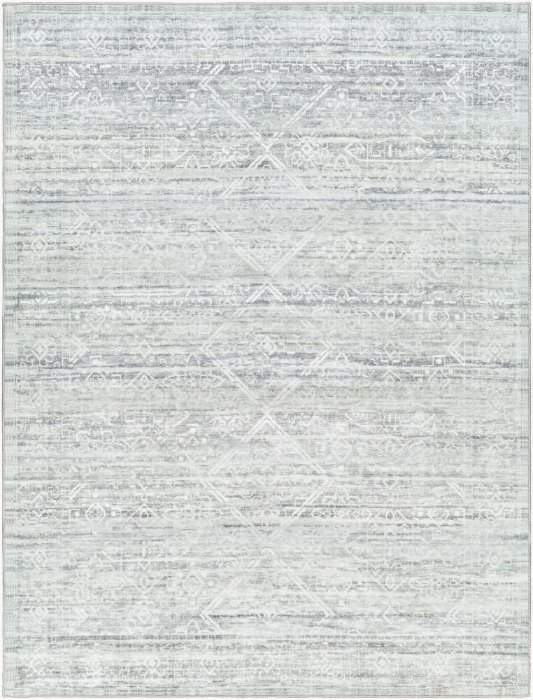 Hera Machine Woven Rug — Gray/Medium Gray