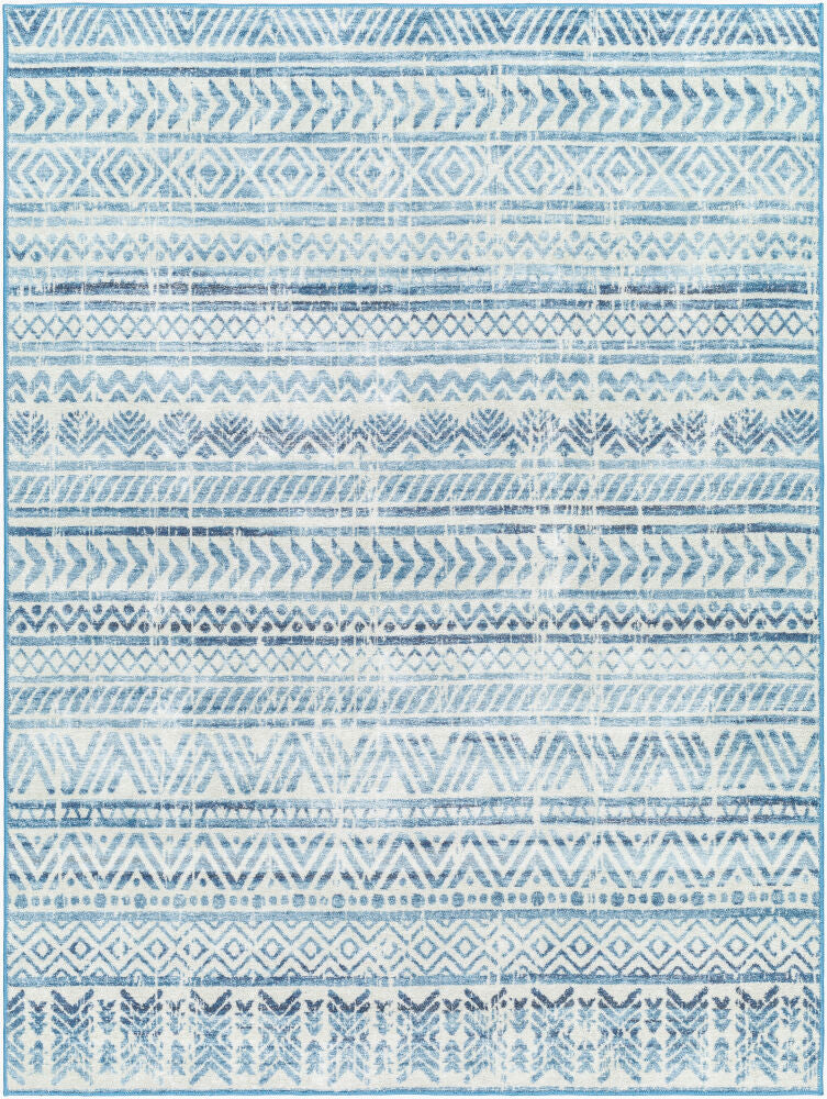 Hera Machine Woven Rug — Dark Blue/Denim