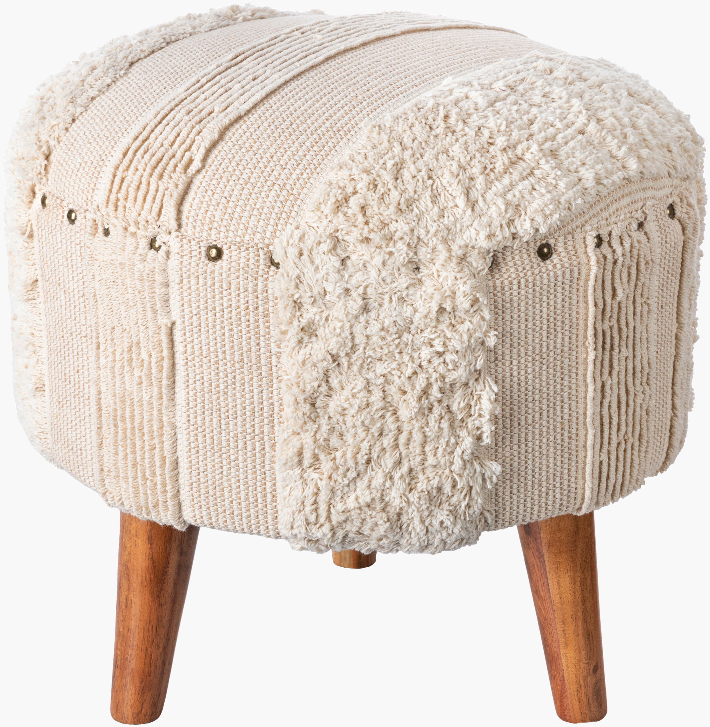 Haarlem Ottoman — Beige/Brown
