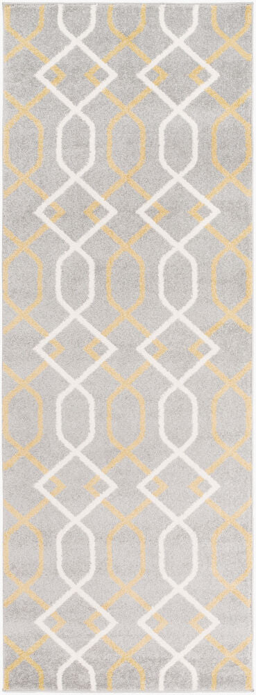 Horizon Machine Woven Rug — Cream/Mustard