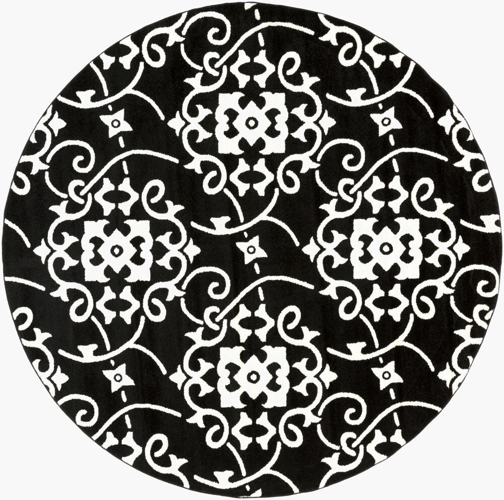 Horizon Machine Woven Rug — Black/Cream