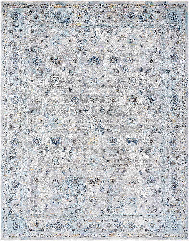 Hassler Machine Woven Rug — Charcoal/Dark Blue