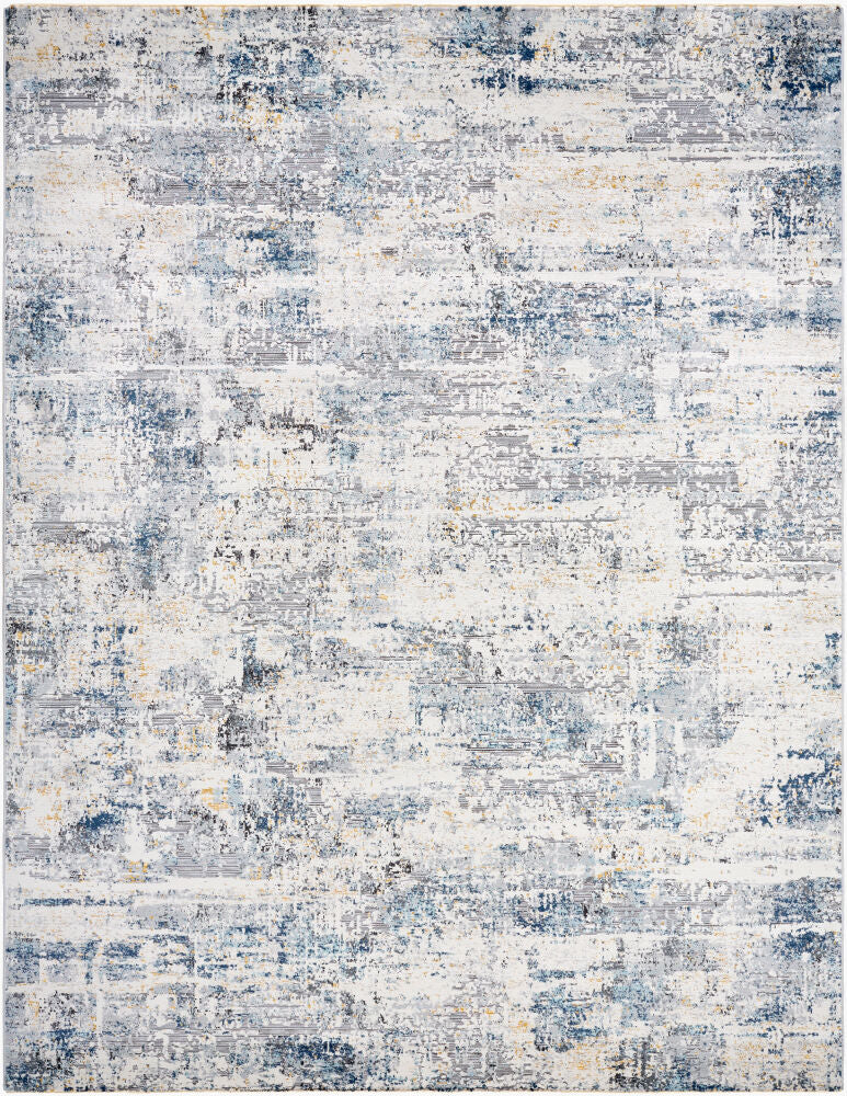 Hassler Machine Woven Rug — Charcoal/Dark Blue