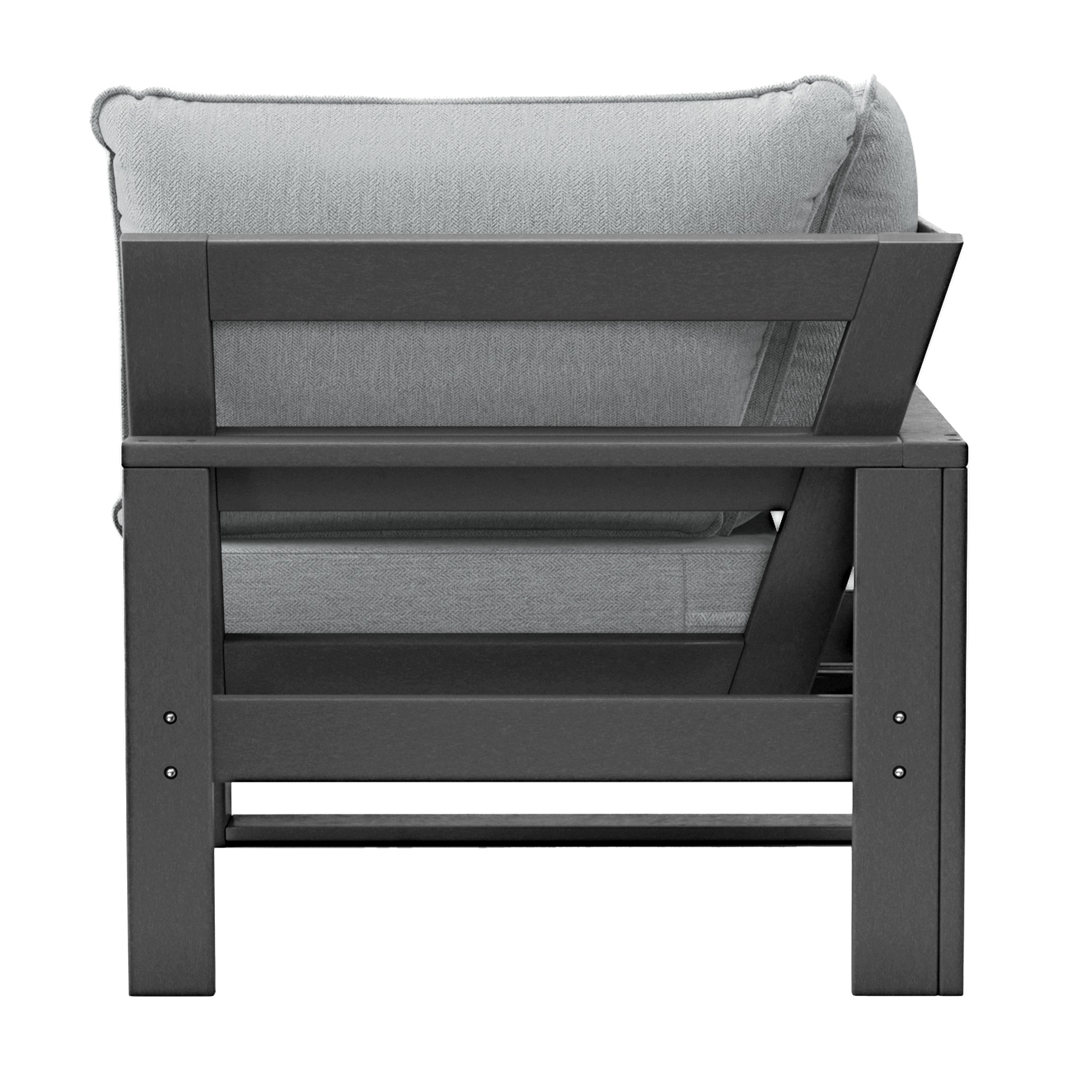 Signature All-Weather Outdoor Modular Patio Deep Seating Corner Chair (Corner Sectional Seat) Seahawk Designs Patio Chairs