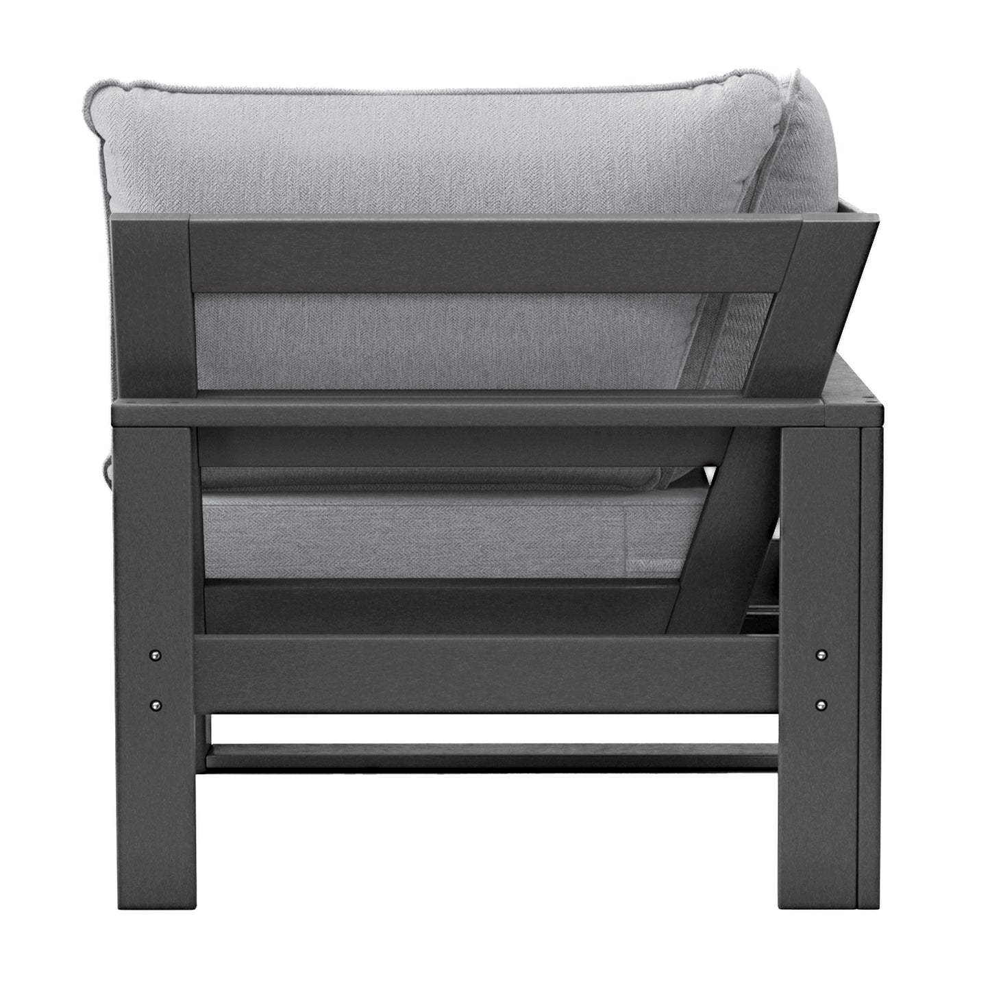 Signature All-Weather Outdoor Modular Patio Deep Seating Corner Chair (Corner Sectional Seat) Seahawk Designs Patio Chairs
