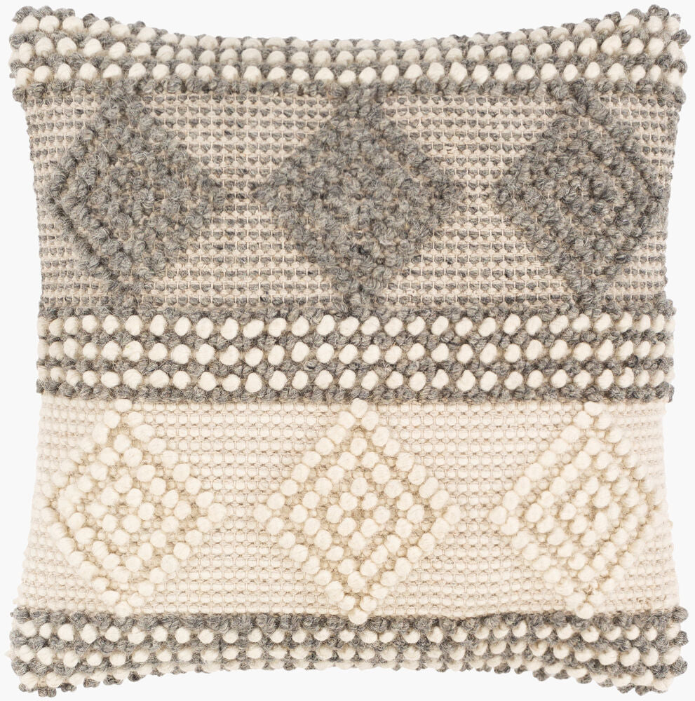 Hygge Accent Pillow — Charcoal/White