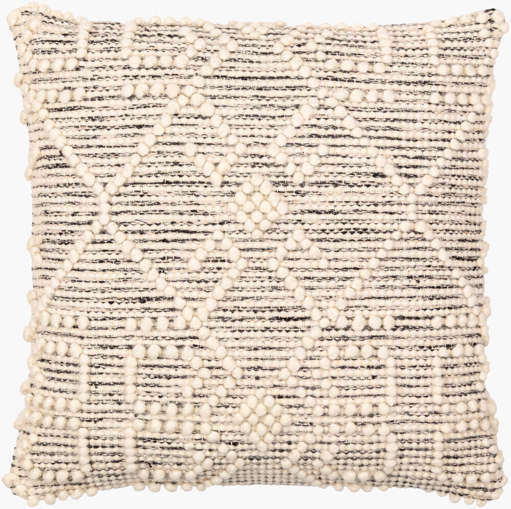 Hygge Accent Pillow — Black/Cream