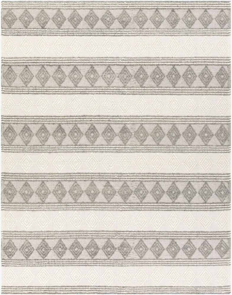 Hygge Handmade Rug — Charcoal/White