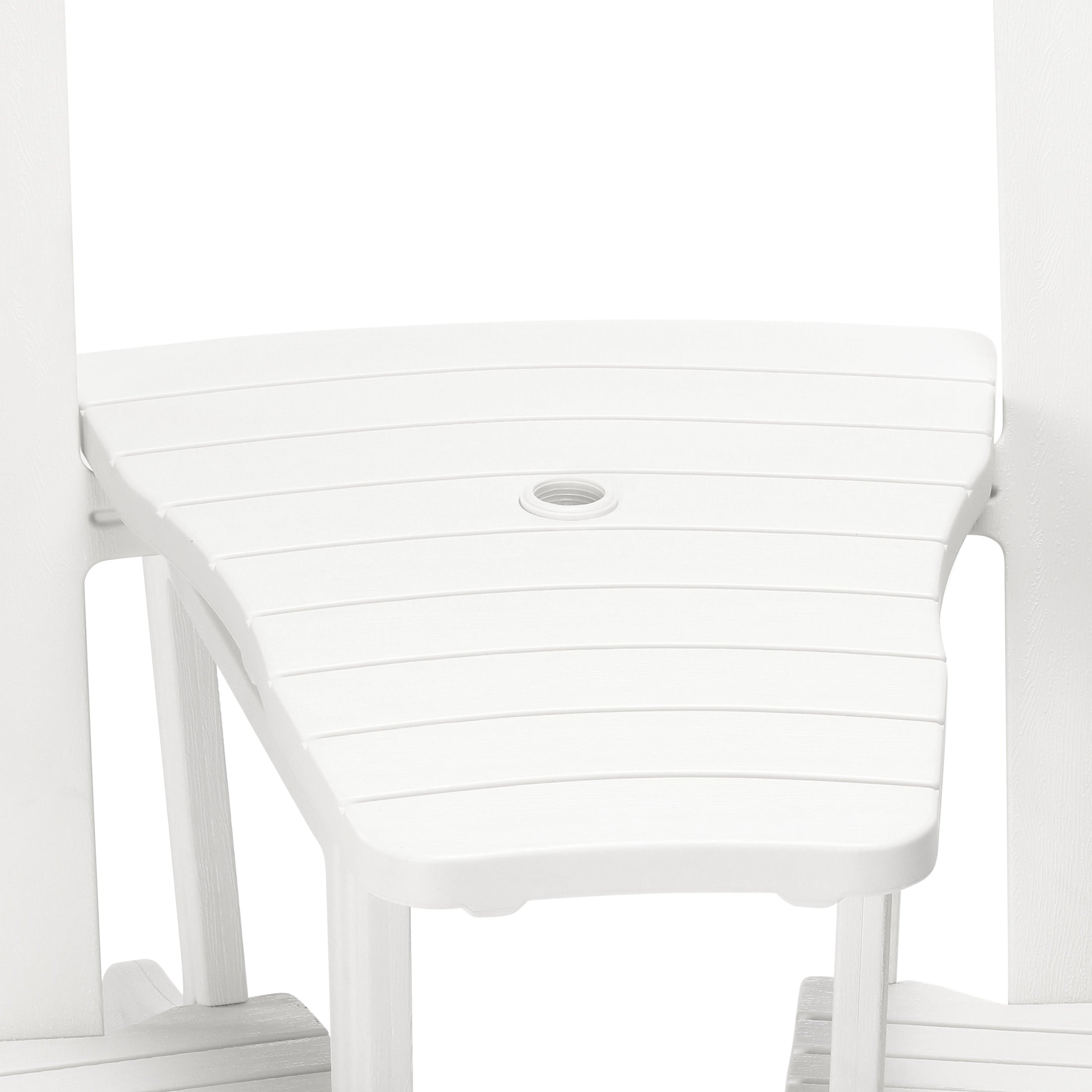 Set of Snap'n Lock Adirondack Chairs with Connecting Wedge Table (No Tools or Hardware) Seahawk Designs Adirondack Chairs