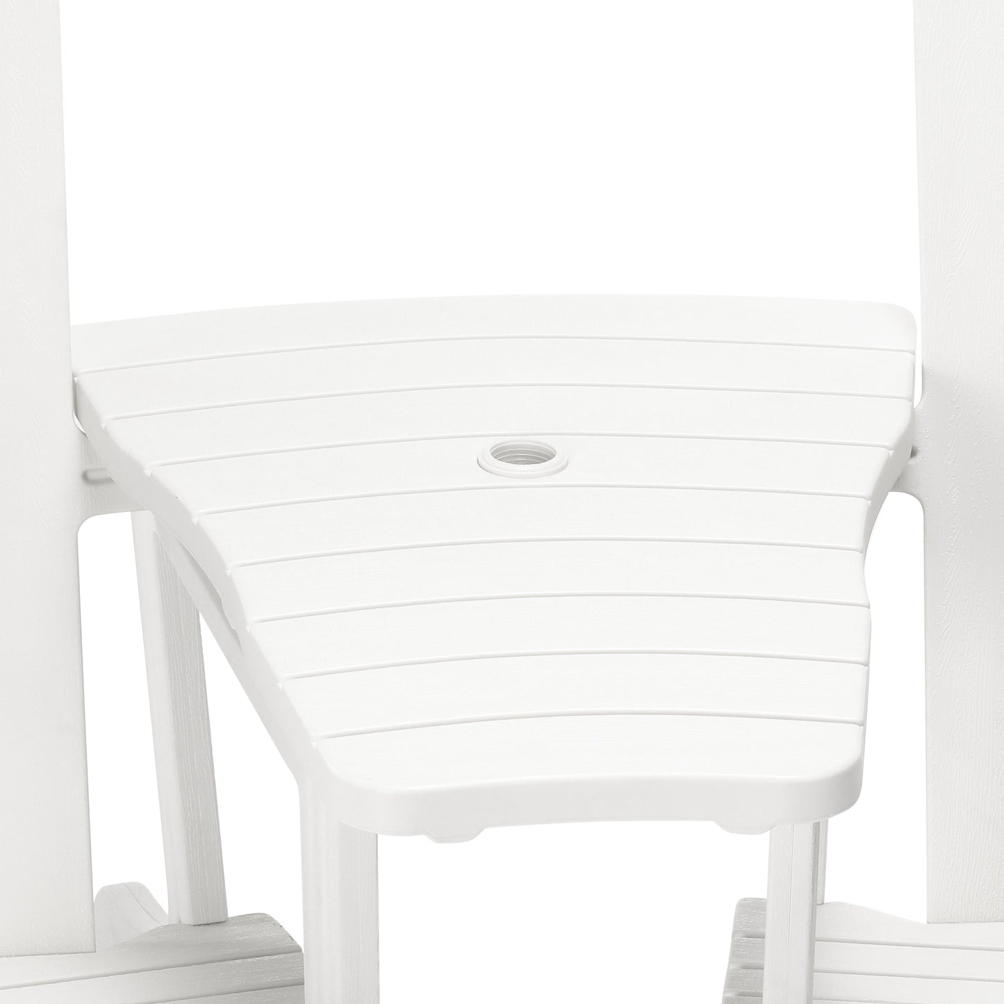 Set of Snap'n Lock Adirondack Chairs with Connecting Wedge Table (No Tools or Hardware) Seahawk Designs Adirondack Chairs