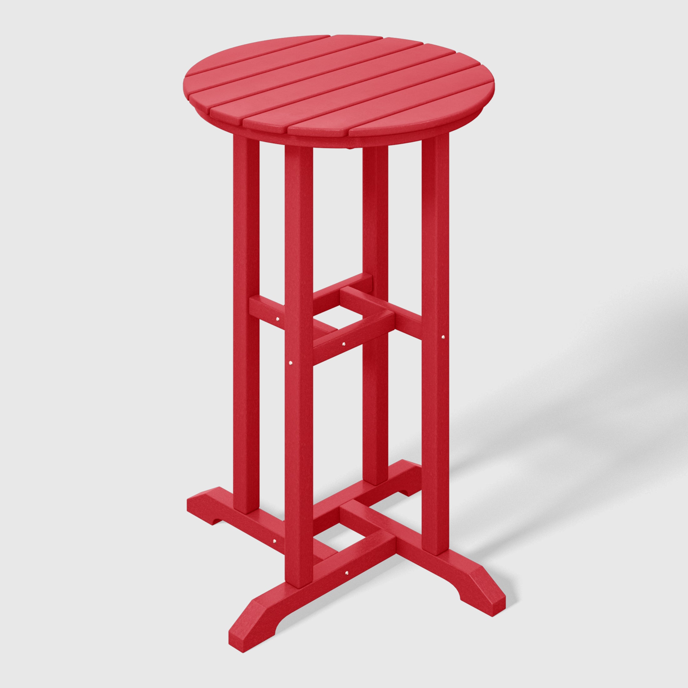 Stockholm All-Weather Outdoor Round Counter Bistro Table (37" Height) Red Seahawk Designs Patio Bar Tables