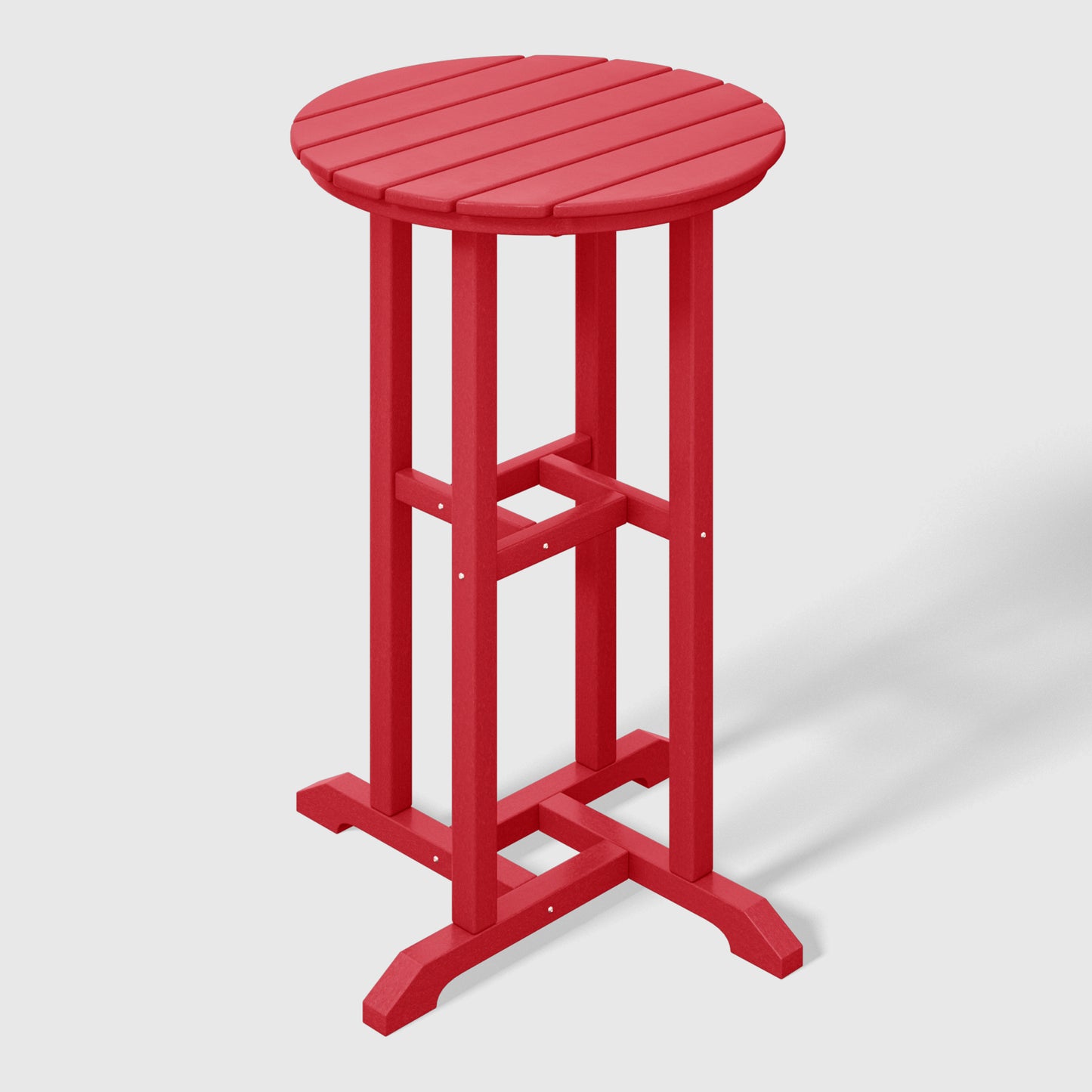 Stockholm All-Weather Outdoor Round Counter Bistro Table (37" Height) Red Seahawk Designs Patio Bar Tables
