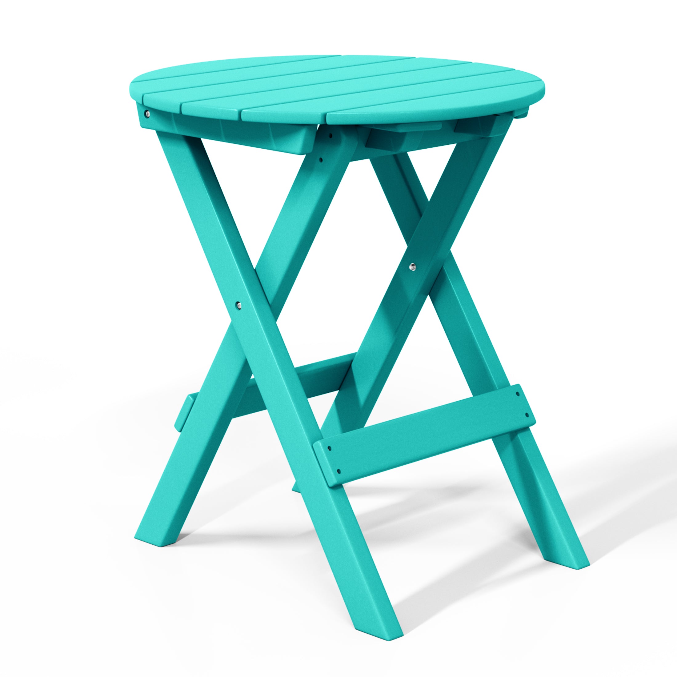 Tuscany All-Weather Outdoor Patio Round Folding Dining Table (24" Top) Turquoise Seahawk Designs Patio Dining Tables