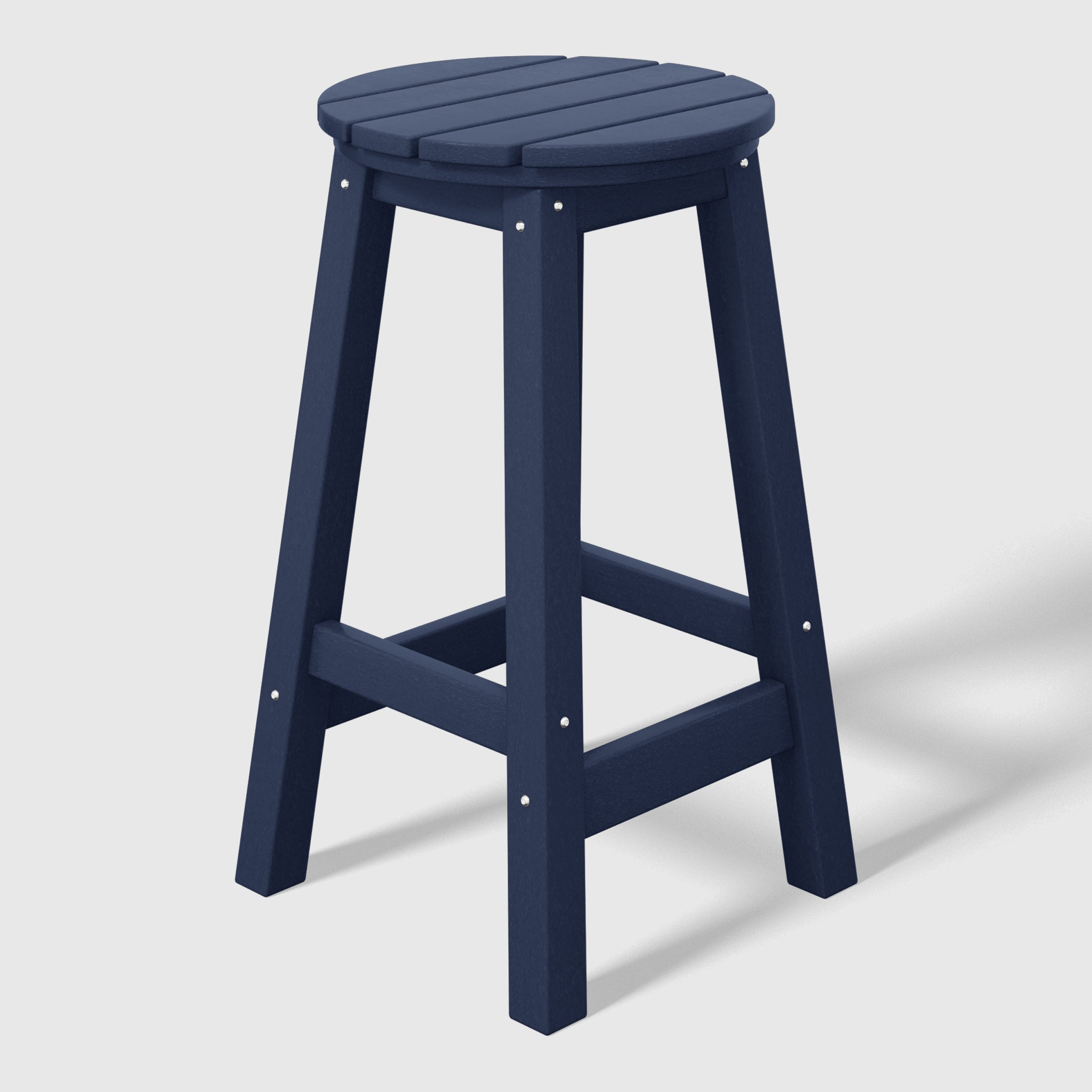 Stockholm All-Weather Outdoor Round Counter Stool (24" Height) Navy Blue Seahawk Designs Patio Bar & Counter Stools