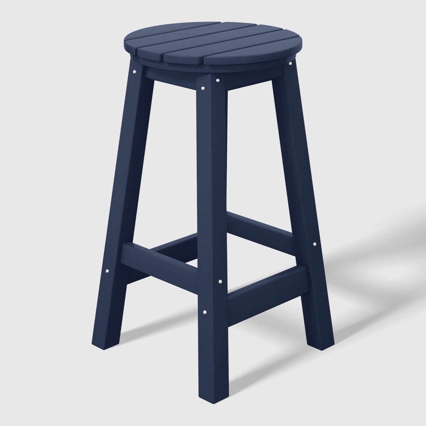 Stockholm All-Weather Outdoor Round Counter Stool (24" Height) Navy Blue Seahawk Designs Patio Bar & Counter Stools