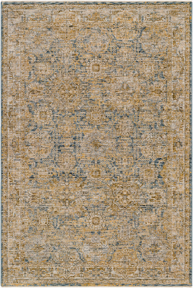 Naila Machine Woven Rug — Dark Blue/Light Sage