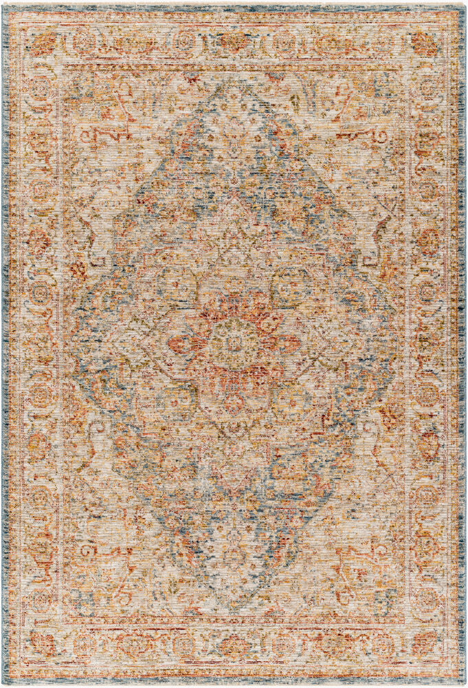 Naila Machine Woven Rug — Dark Blue/Light Sage