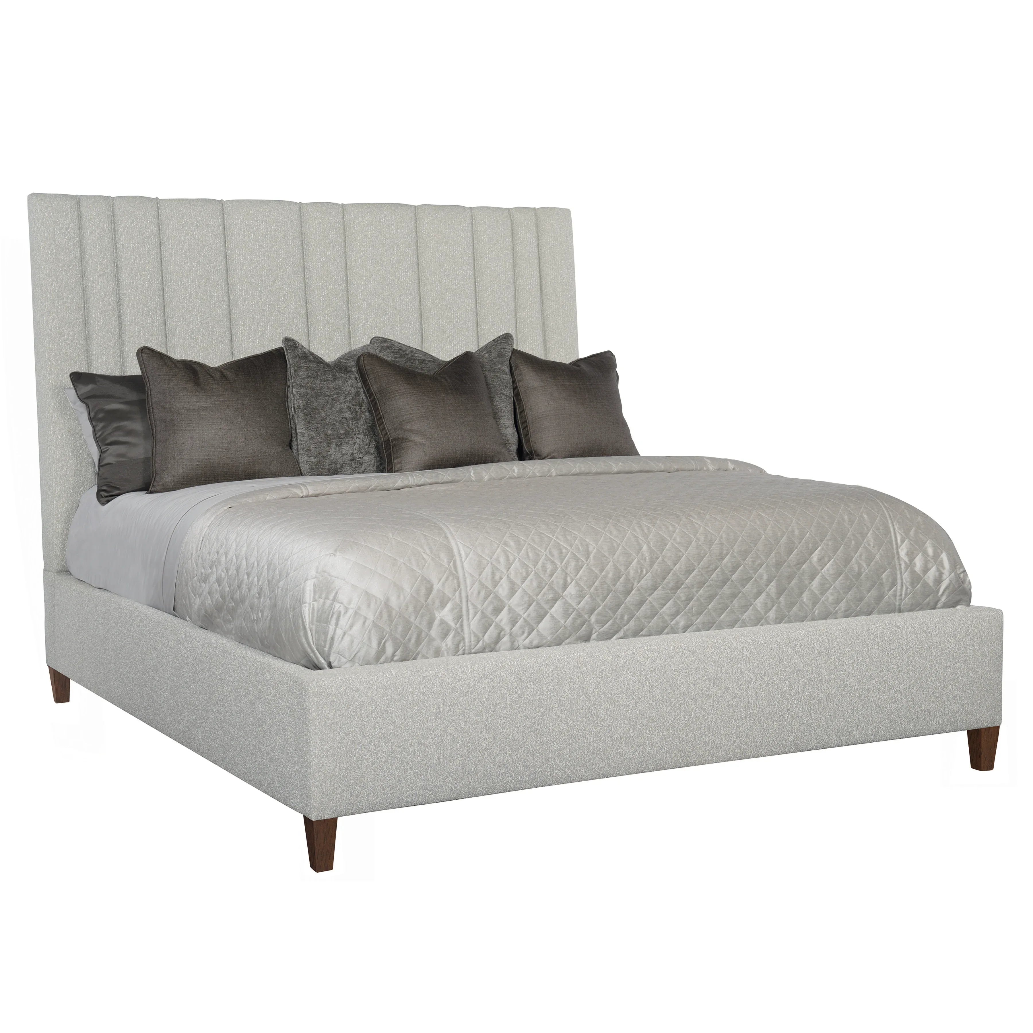 Bernhardt Modena Fabric Panel Bed — Channel-Tufted King Bernhardt Bed