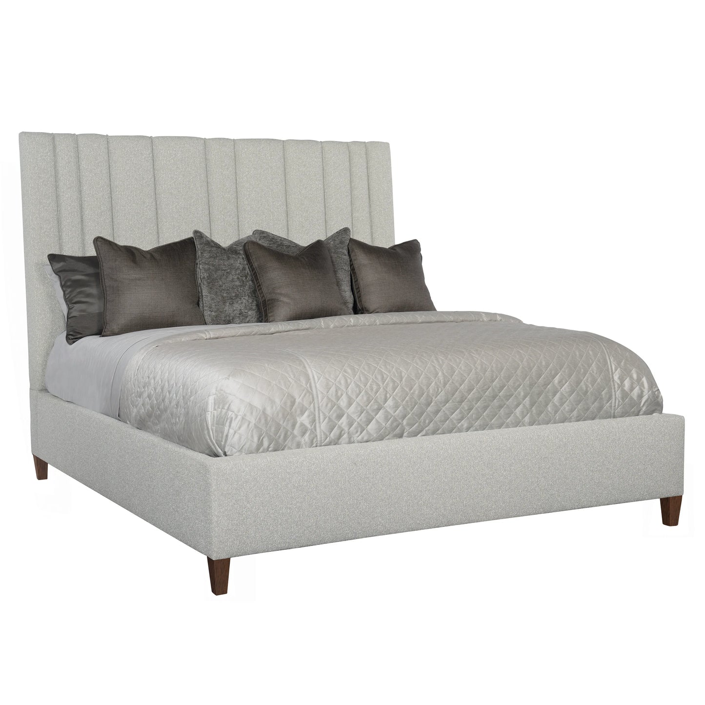 Bernhardt Modena Fabric Panel Bed — Channel-Tufted King Bernhardt Bed