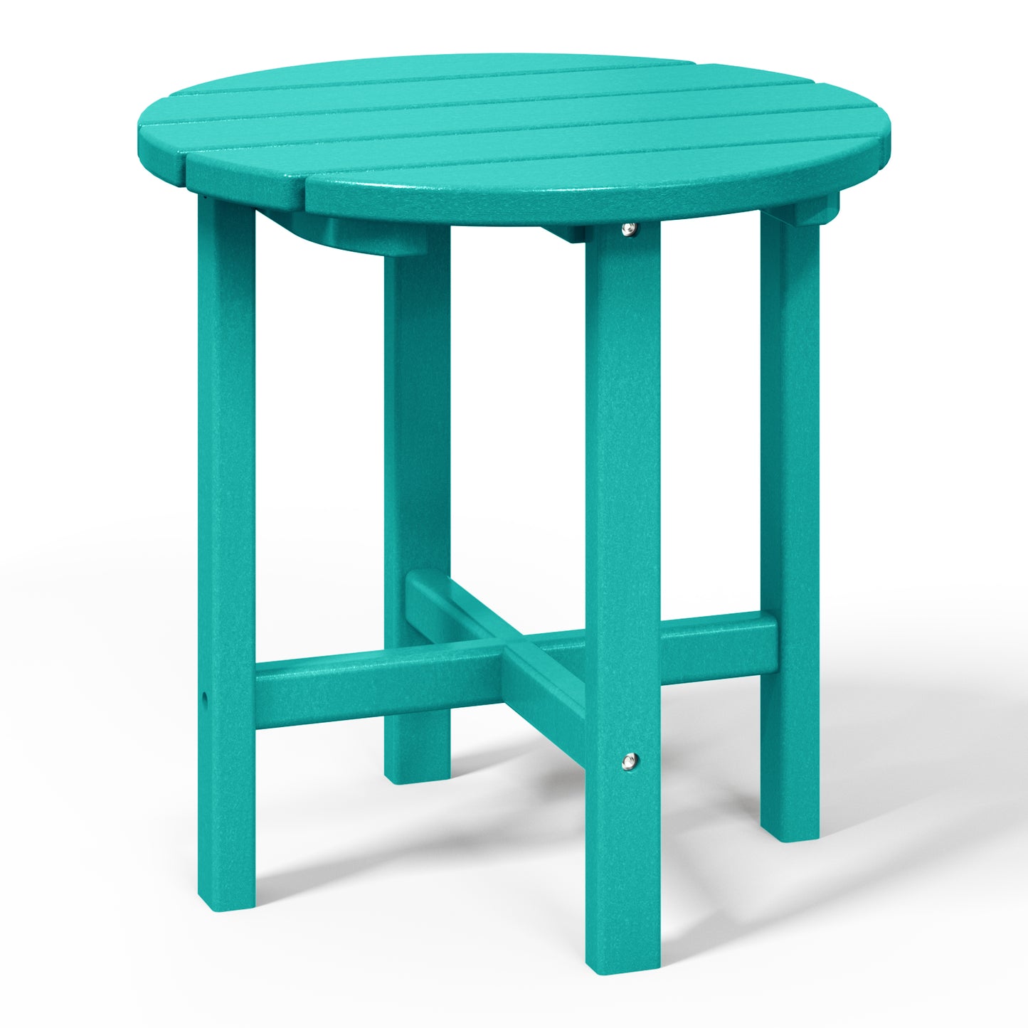 Tuscany All-Weather Outdoor Round Side Table (18" Height) Turquoise Seahawk Designs Patio Side Tables