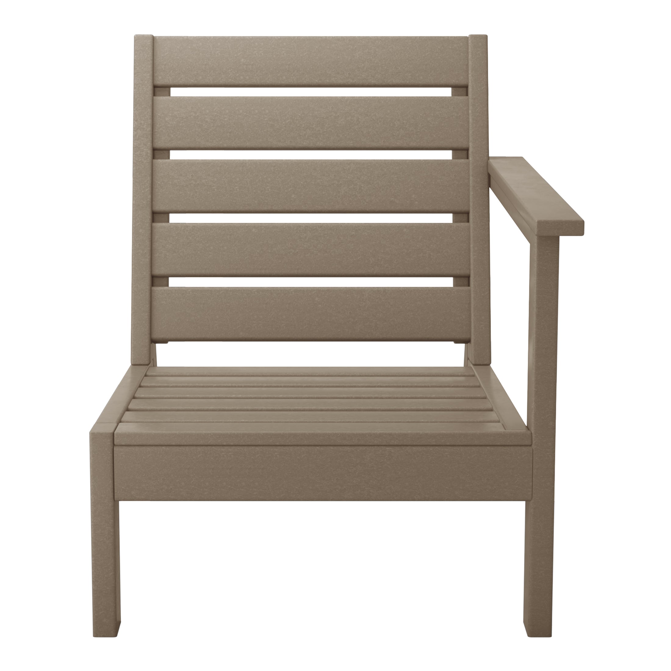 Scottsdale All-Weather Outdoor Modular Deep Seating Arm Chair (with Optional Cushions) Weathered Wood Brown Seahawk Designs Patio Chairs