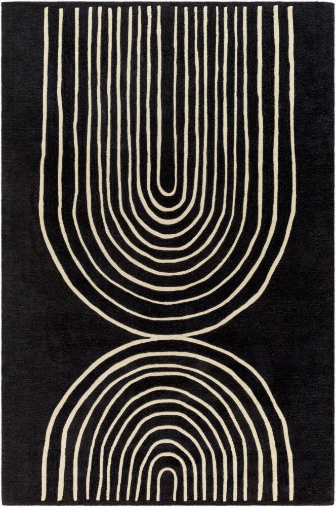 Isabel Handmade Rug — Beige/Black
