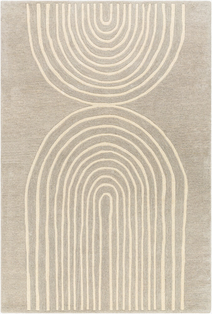 Isabel Handmade Rug — Beige/Medium Gray