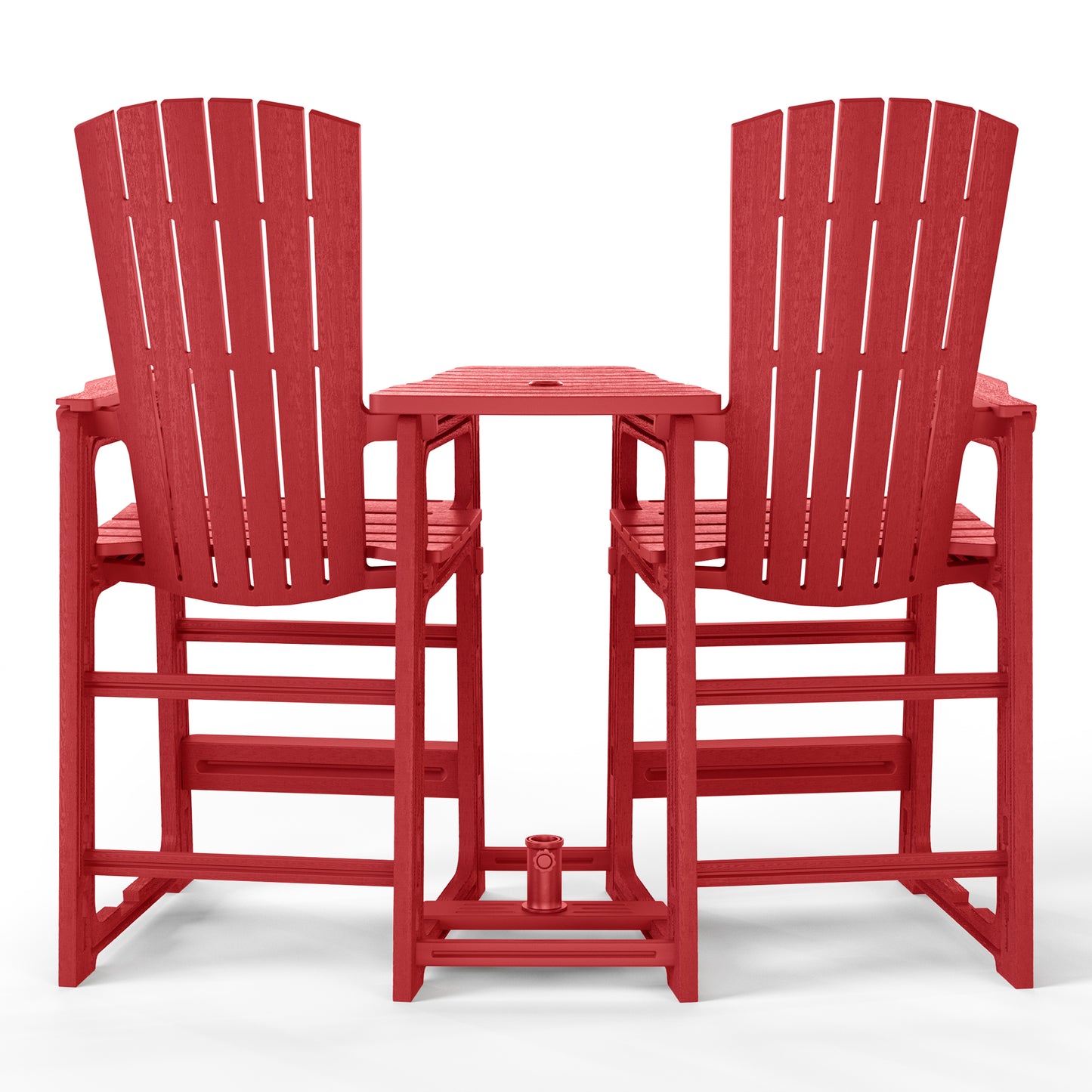 Snap’n Lock Adirondack Balcony Two-Chair Set with Connecting Wedge Table (No Tools or Hardware Required) Seahawk Designs Patio Chairs
