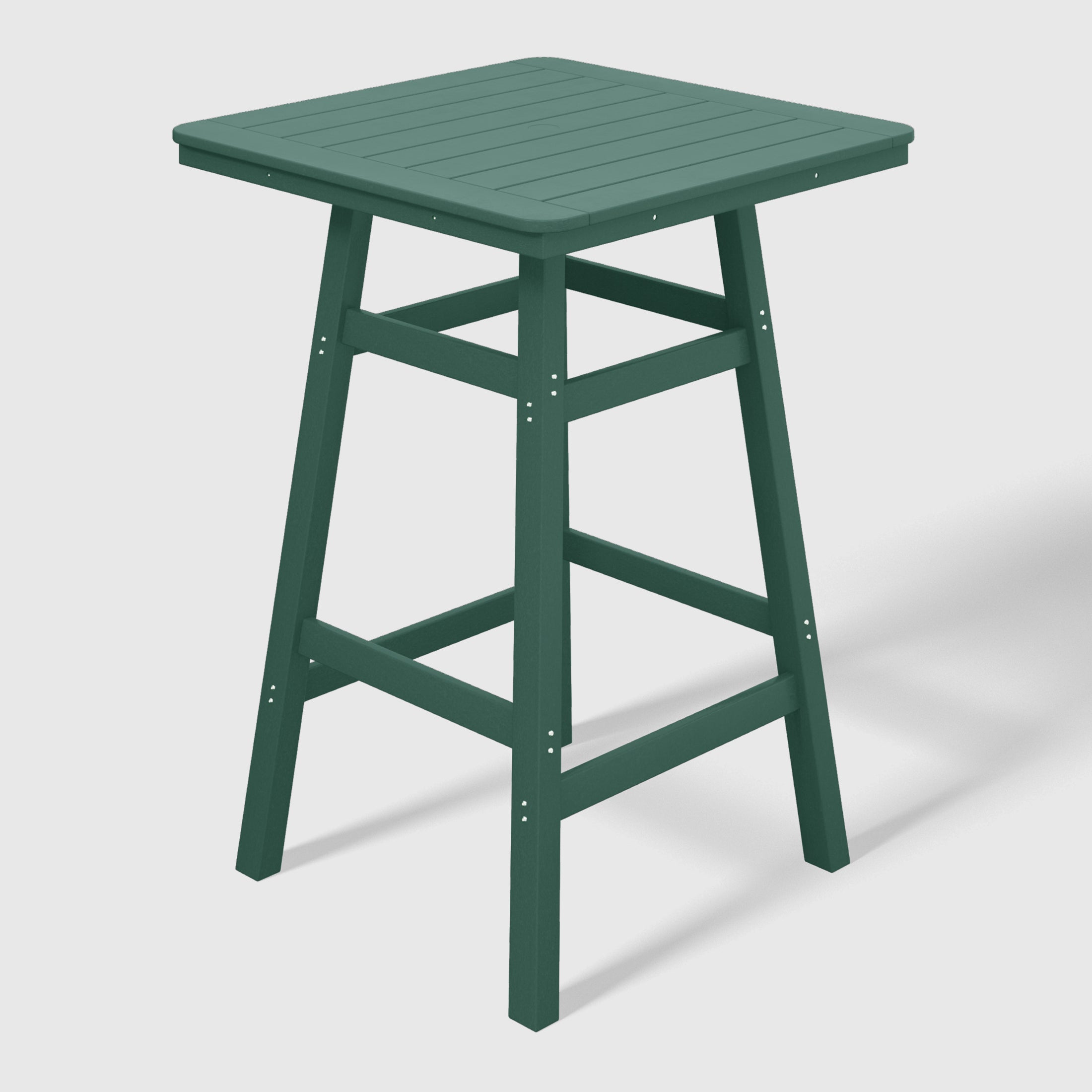 Stockholm All-Weather Outdoor 30" Square Bar Table (42" Height) Dark Green Seahawk Designs Patio Bar Tables