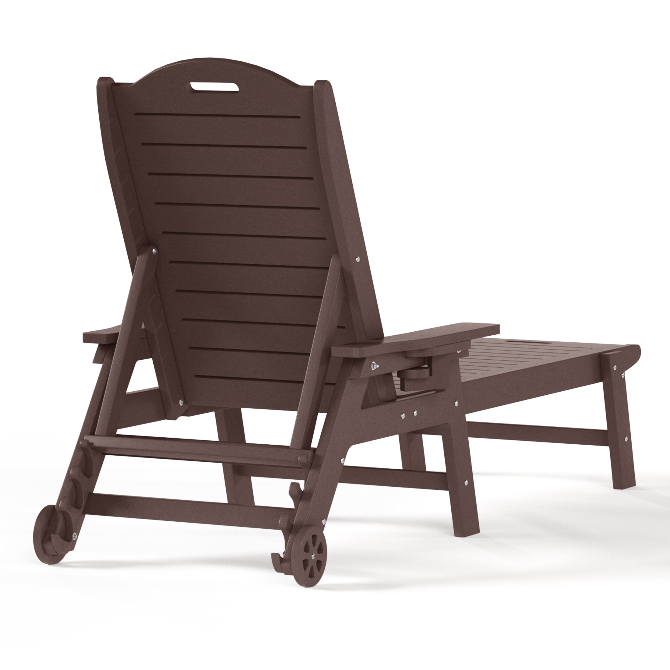 Santa Barbara Reclining Chaise Lounge with Cup Holder and Wheels Seahawk Designs Patio Chaise Lounges