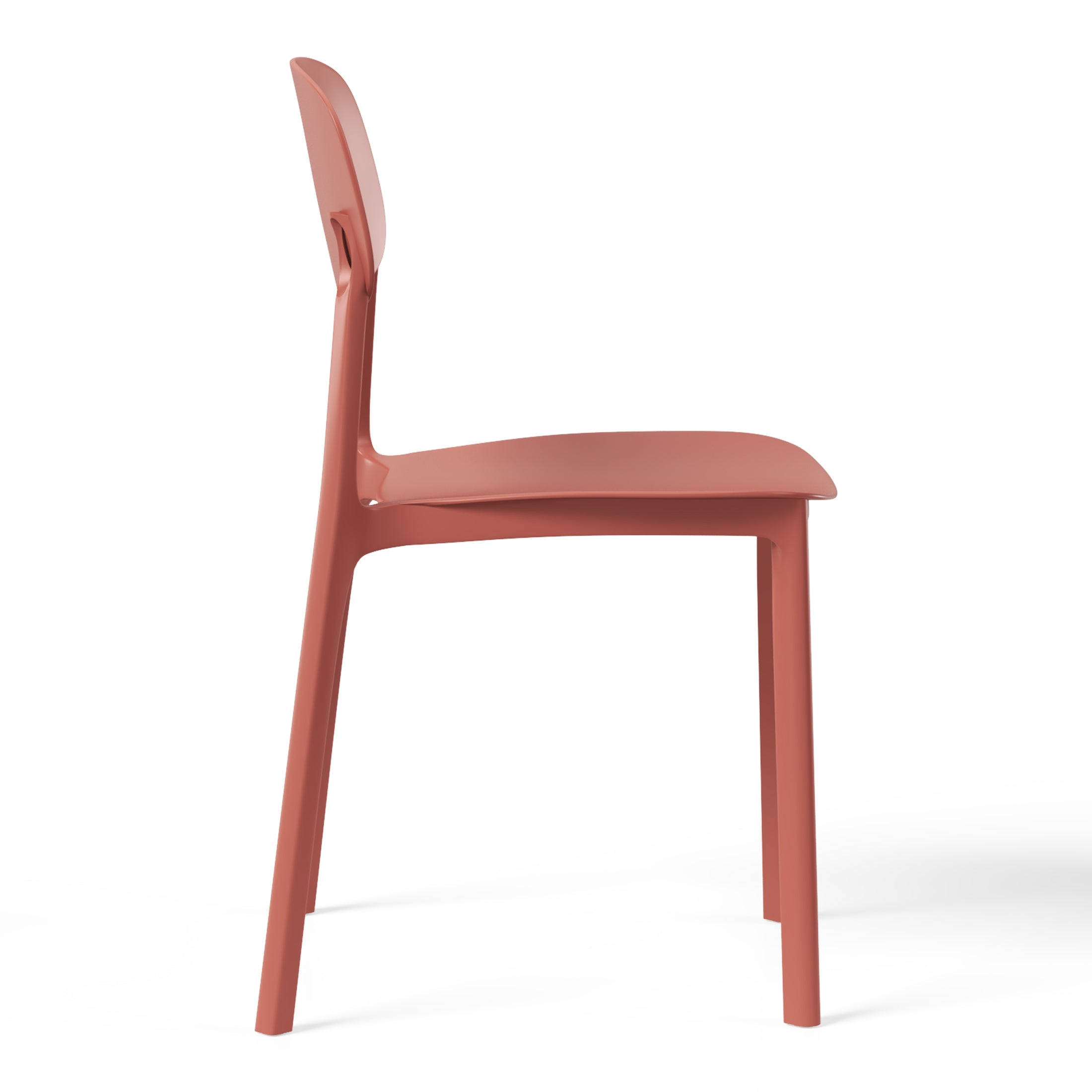 Polyform Stacking Dining Side Chair (Set of 2) Red Seahawk Designs Patio Dining Chairs