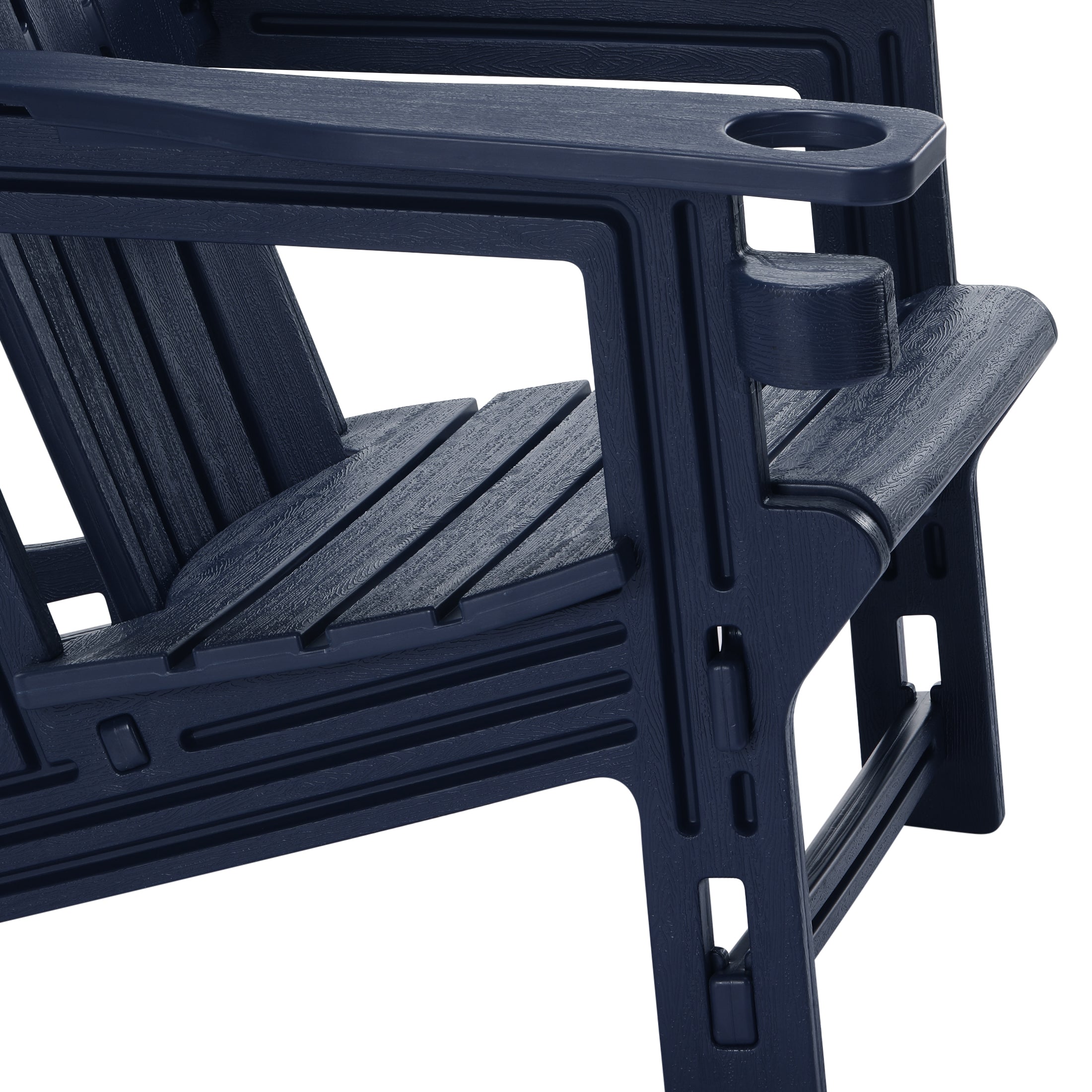 Set of Snap'n Lock Adirondack Chairs with Connecting Wedge Table (No Tools or Hardware) Seahawk Designs Adirondack Chairs