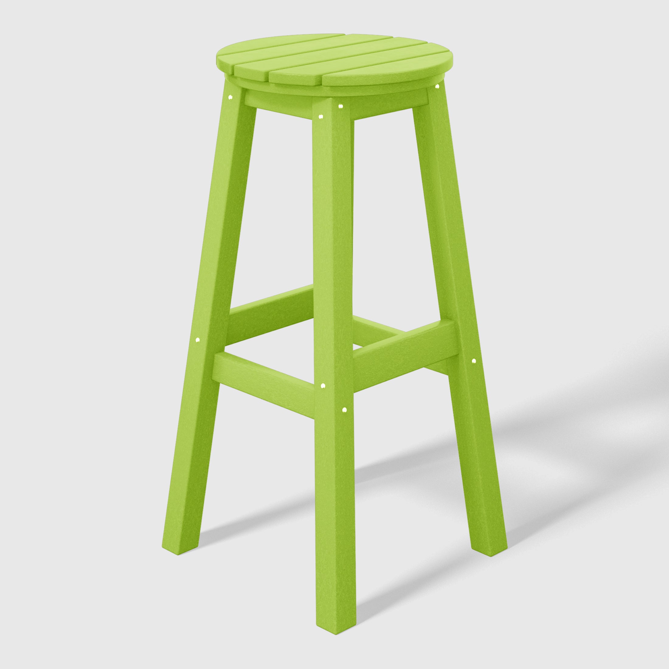 Stockholm All-Weather Outdoor Round Bar Stool (29" Height) Lime Seahawk Designs Patio Bar & Counter Stools