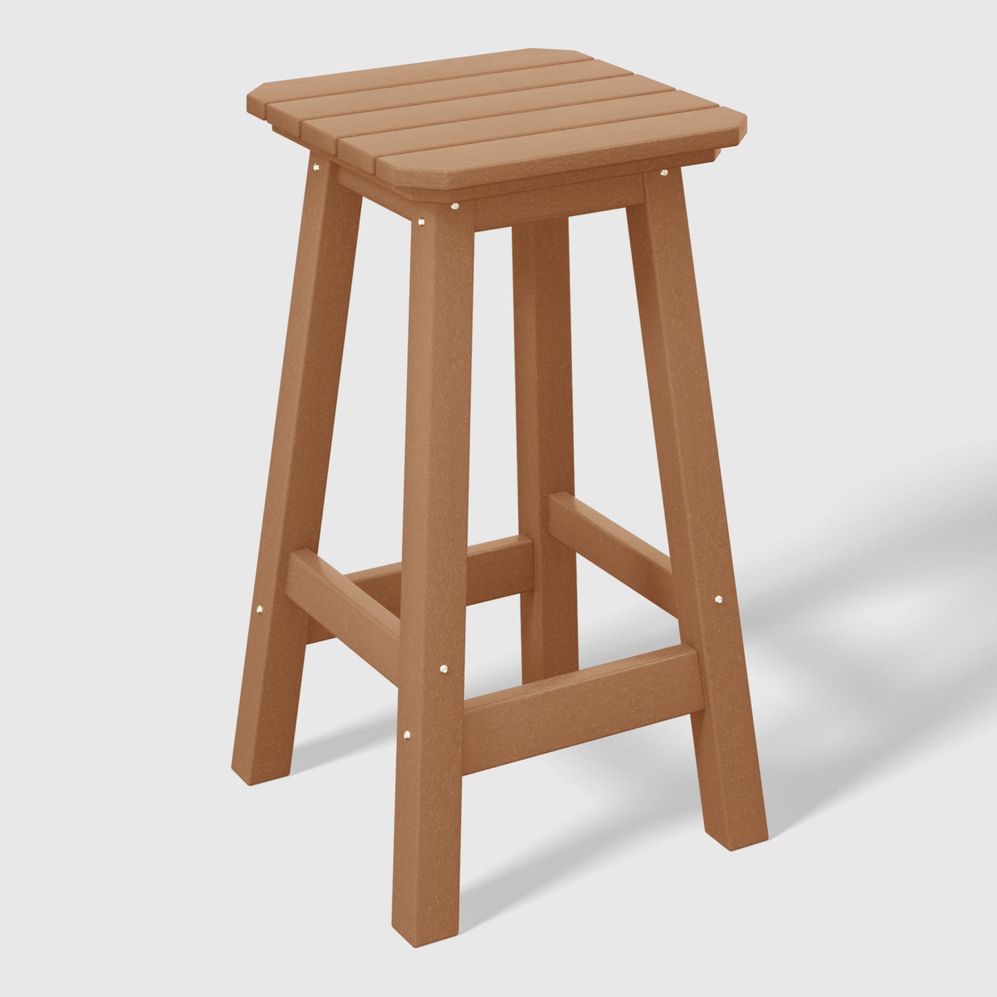 Stockholm All-Weather Outdoor Square Counter Stool (24" Seat Height) Teak Seahawk Designs Patio Bar & Counter Stools