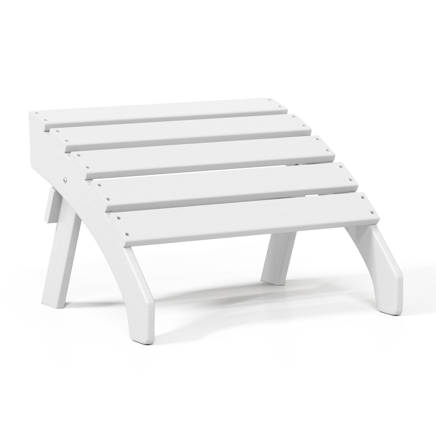 Westport All-Weather Outdoor Adirondack Folding Foot Rest/Ottoman White Seahawk Designs Patio Ottomans