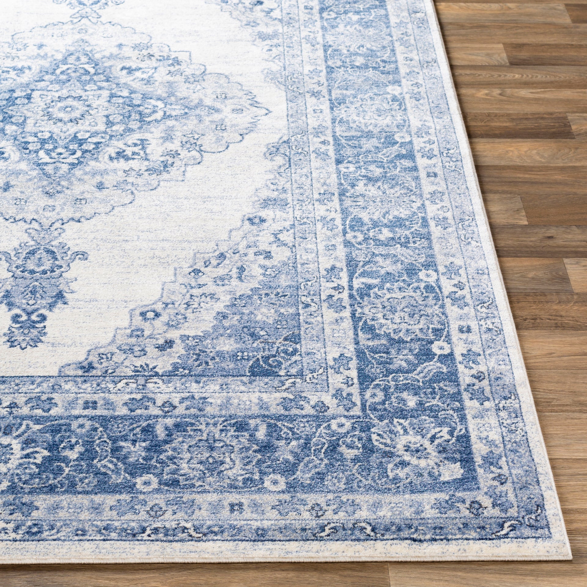 Indigo Machine Woven Rug Livabliss Indigo